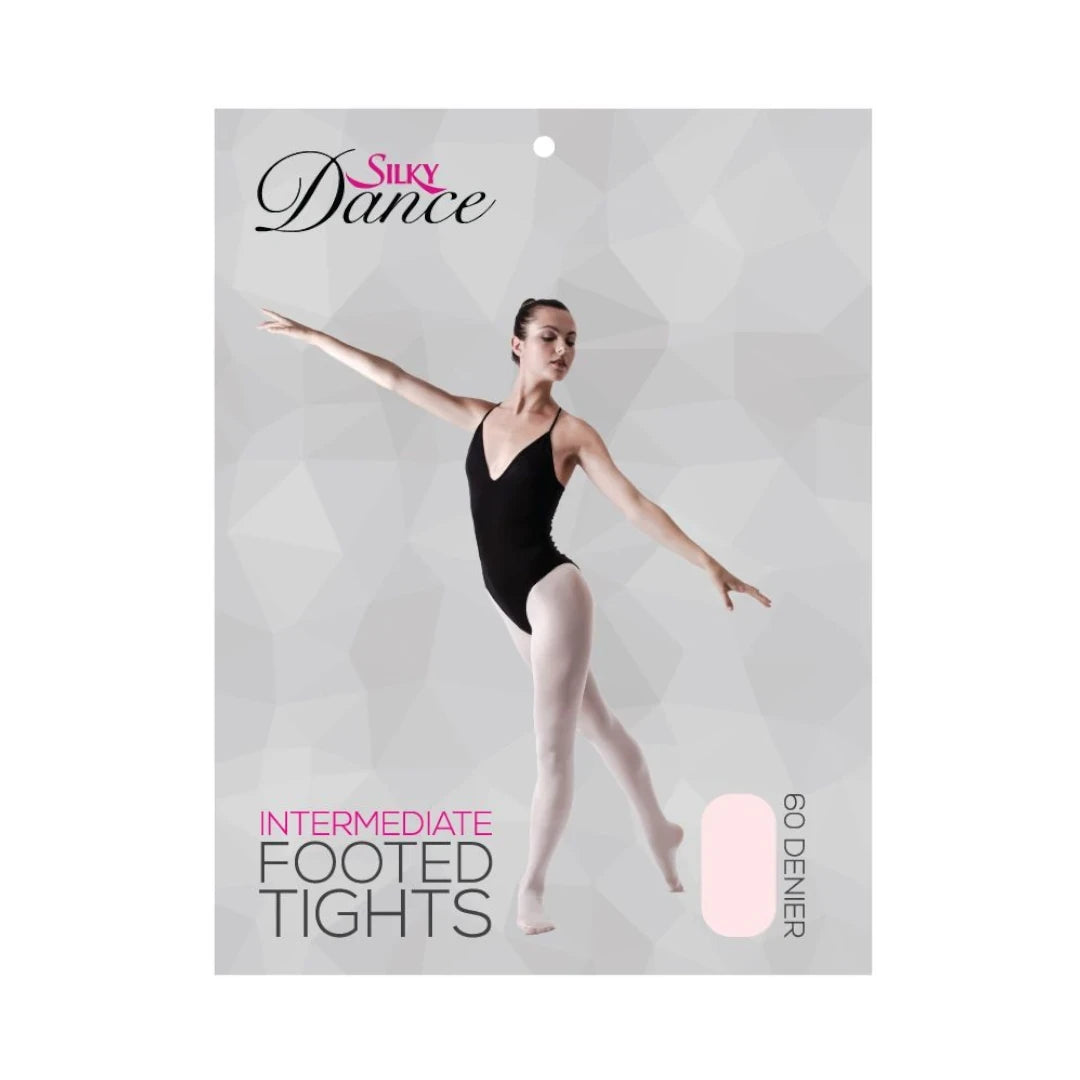 SILKY DANCE Kids Intermediate 60D Pink Footed Tights