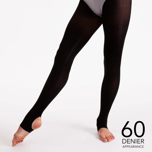 SILKY DANCE Adults Intermediate 60D Black Stirrup Tights