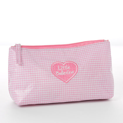 LITTLE BALLERINA Gingham Washbag